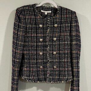 Veronica Beard Tweed Pattern Evening Jacket Size M